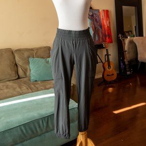 Prana EUC Cropped Cargo Pants Joggers, Grey, S